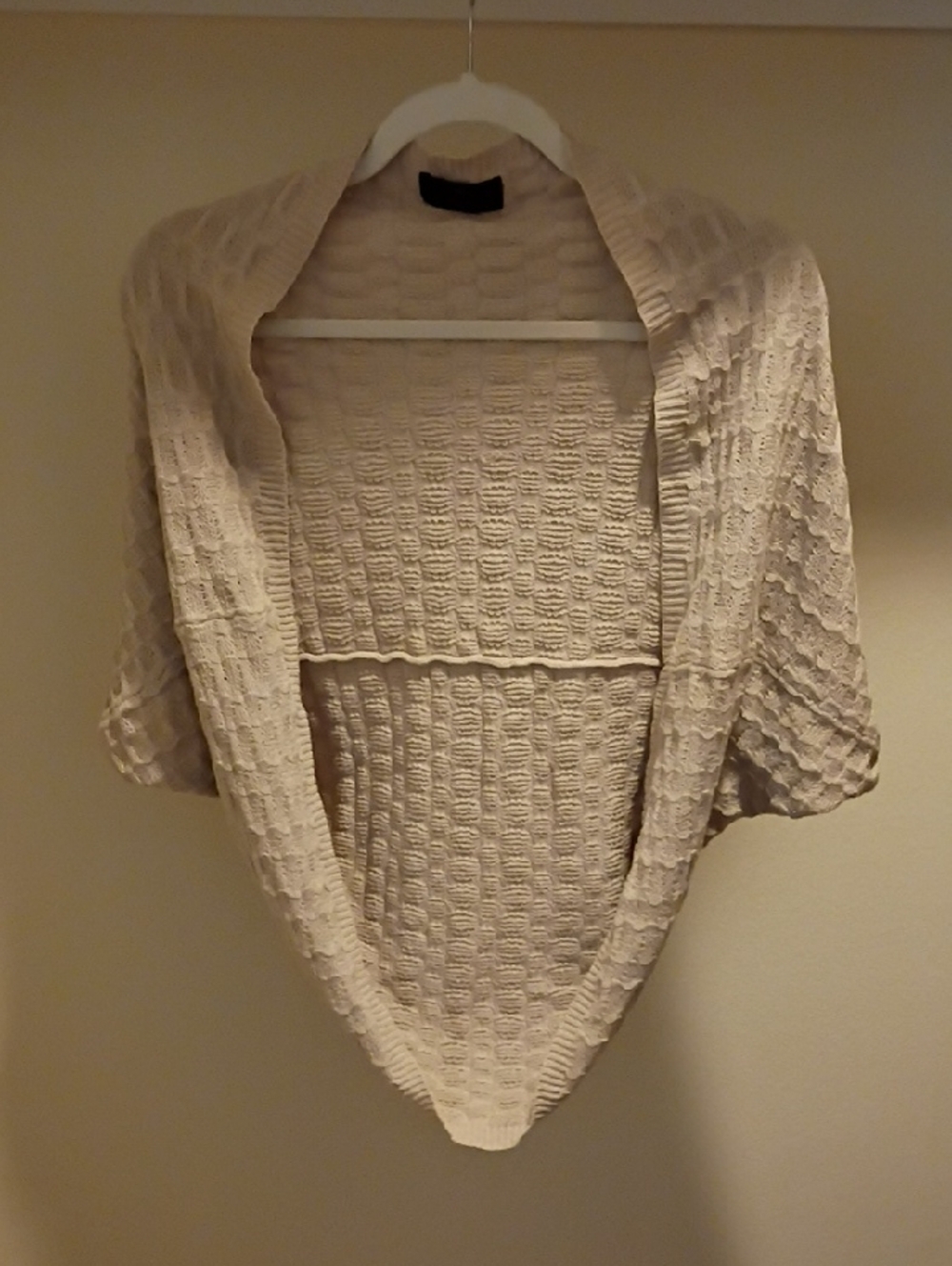 Fenn Wright Manson Cream Open-Front Knit Shrug